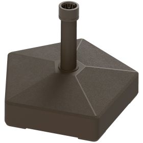 Patio Umbrella Base Holder, Heavy Duty Outdoor Umbrella Stand Base, Filled Up To 42lbs With Stand Or 33lbs With Water For Garden, Poolside, Brown (Option: Brown)